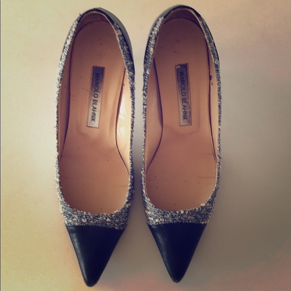 Women's Blue Alban Tweed Pointed-toe Pump - Picture 1 of 3